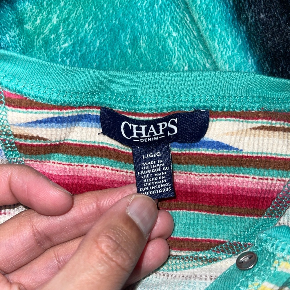 Chaps Multicolor Striped Top - Picture 2 of 4